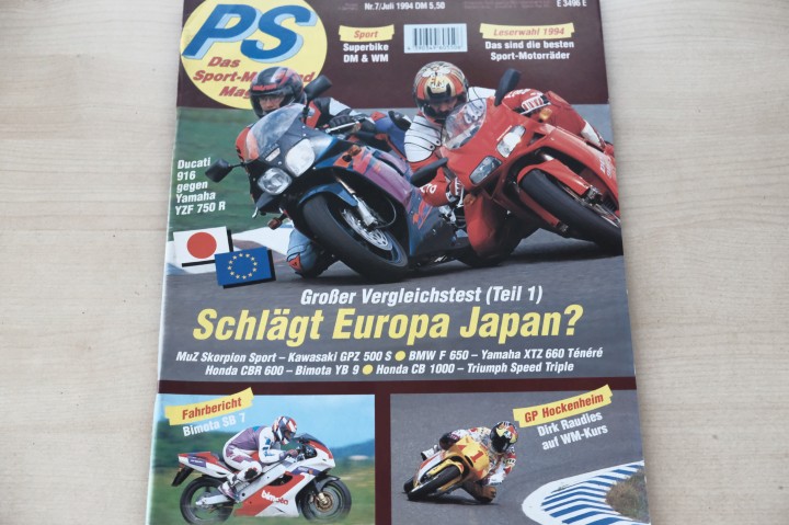 Deckblatt PS Sport Motorrad (07/1994)